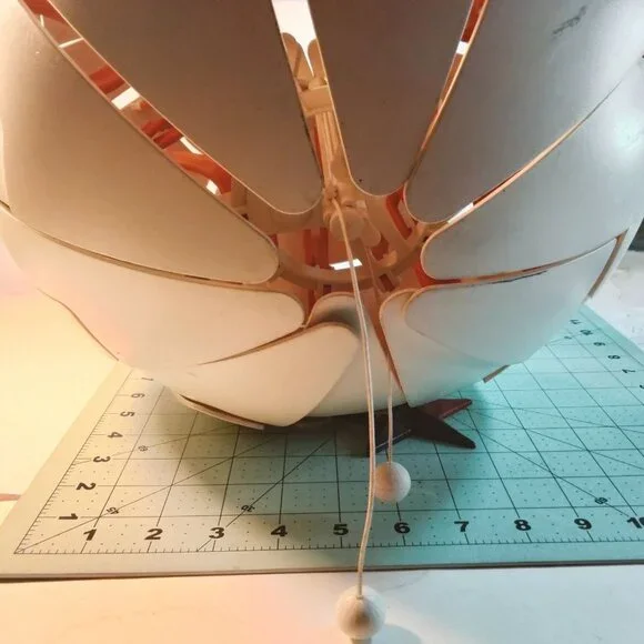 Ikea White Globe Pendant Lamp  Geometric Puzzle Design PS 2014 Like Death Star - Picture 9 of 11